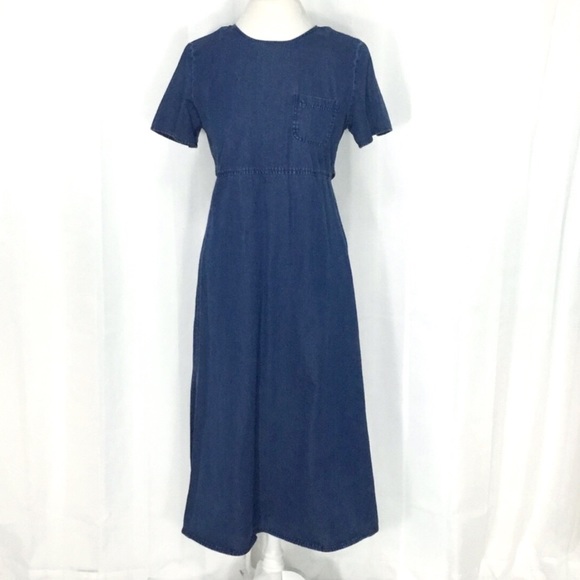 women's denim midi dress